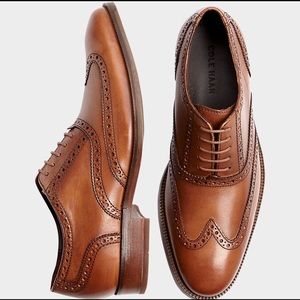 Cole Haan Williams Tan Wingtip Shoes